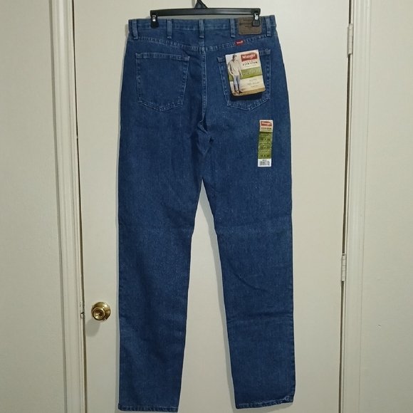 Wrangler Men's 38X38 Regular Fit Blue Jeans - Picture 3 of 13